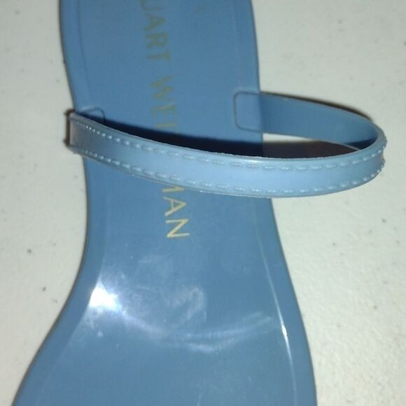 STUART Weitzman Blue Rubber Sandals size 7 - Picture 6 of 12